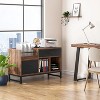 Hommoo 39 inch File Cabinet, Rustic Lateral Filing Cabinet with 2 Drawers - 4 of 4