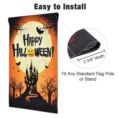 Halloween Castle and Jack-O-Lantern Garden Flag