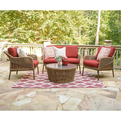 Terrell 4pc Wicker Patio Seating Set, Sears Monterey Outdoor Furniture