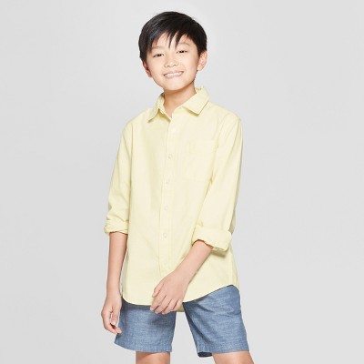 boys yellow dress shirt