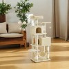 61-Inch Cat Tree Cat Tower for Indoor Cats - Plush Multi-Level Cat Condo with 5 Scratching Posts, 2 Perches, 2 Caves, Hammock, 2 Pompoms - 3 of 4