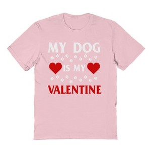 Rerun Island Men's My Dog Is My Valentine Short Sleeve Graphic Cotton T-Shirt - 1 of 3