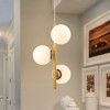 LLHZSY 3-Light Sputnik Globle Chandelier Hanging Ceiling Pendant Lights With Opal Glass Shade - 13 4/5"W x 19 9/10"H - 2 of 4