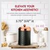 Amici Home Ashby Small Metal Canister - 24 Oz Airtight Food Storage Jar with Hammered Finish & Sealed Lid, Kitchen Counter Organizer - (4" x 6") - 2 of 4