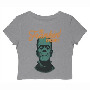 Rerun Island Women So Frankin Spooky Short Sleeve Graphic Cotton Baby Tee - 1 of 4