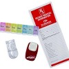 Flipo Portable Compact RX Pill Organizer –  7-Day Pill Dispenser With Bonus Pill Cutter, Holds Up to 11 Prescription Bottles - 3 of 3