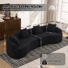 Racxily Curved Boneless Sofa, 110'' Sectional Sofa, Couches Sleeper for Living Room Bedroom Apartment Lounge, Chenille - 4 of 4