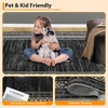 Washable Area Rug Modern Geometric Bordered Rug Low Pile Non Slip Floor Carpet, Soft Non Shedding Thin Rug, Distressed Rug for Bedroom Living Room - 2 of 4