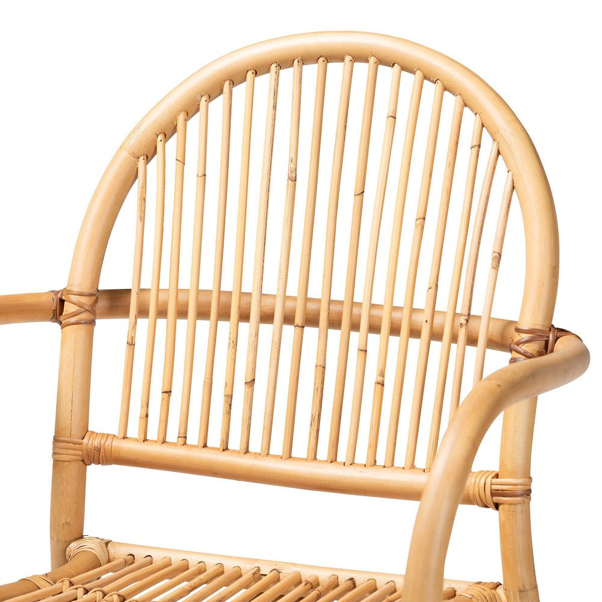 Tugera Rattan Counter Height Barstool Natural/Brown - bali & pari: Handcrafted, No Assembly Required - thumbnail 6