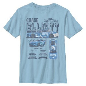 Boys Hendrick Motorsports Chase Elliott Racing Car Diagram T Shirt - 1 of 4