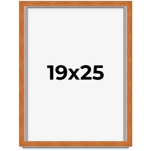 PosterPalooza | Modernist Brown Picture Frame - UV Acrylic, Foam Board Backing, Hanging Hardware - 1 of 4
