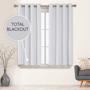 Deconovo Total Blackout Grommet Curtains, 2 Panels, OEKO-Certified - 1 of 4