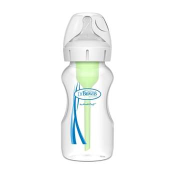 Dr. Brown's 9oz Anti-Colic Options+ Wide-Neck Baby Bottle with Level 1 Slow Flow Nipple - 0m+