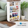 MAYEERTY 4-Tier Slim Rolling Cart, Narrow Storage for Small Kitchen, Home Use - 3 of 4