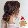 Unique Bargains Christmas Hair Rope Cookies Cartoon Bell for Christmas Red Green 1 Pc - 2 of 4