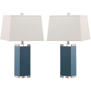 Deco Leather Table Lamp (Set of 2) - 26" Height - LIT4143 - Safavieh - 1 of 4