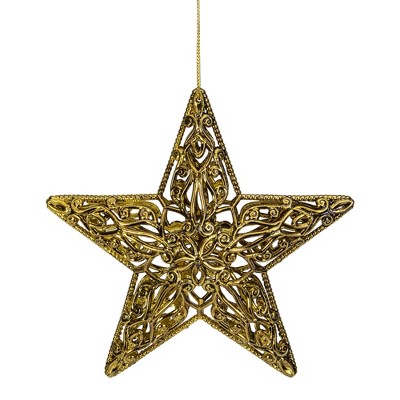 Northlight 4" Gold Filigree Style Star Christmas Ornament