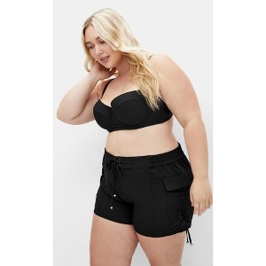 Women's Plus Size Azores Boardie - black | CITY CHIC - 1 of 4