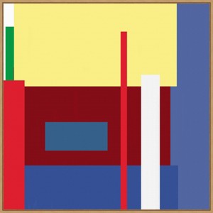 30" x 30" House in Garden by Alex Caminker Framed Canvas Wall Art Print - Amanti Art: Modern Lithograph Decor - 1 of 4