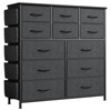 12 Dresser for Bedroom, Chest of Drawers for Bedroom with Side Pockets and Hooks, Fabric Storage Dresser, Sturdy Steel Frame, Wood Top - 3 of 4