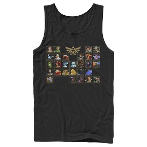 Men's Nintendo Legend of Zelda Ocarina Periodic Table Tank Top - 1 of 4