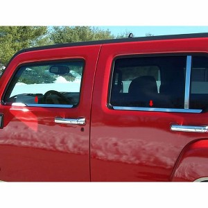 QAA is Compatible with 2006-2009 Hummer H3 4 Piece Stainless Window Sill Trim Kit HV46310 - 1 of 2