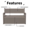 Dolonm Patio Bench with Storage - Resin Outdoor Patio Bench， for Deck, Patio, Garden, Backyard - 3 of 4