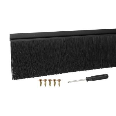 Unique Bargains Aluminum Alloy H-Shape Holder PP Bristle Rust-resistant Door Sweep 1 Pc