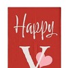 HomeRoots 72" Red And White Solid Wood Happy Valentine's Day Valentine's Day Porch Sign - 4 of 4