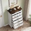 Vintage Dresser with 7 Drawers, Wooden Chest of Drawers, Jewelry Storage Dresser Organizer for Bedroom, Living Room, Hallway, White - 4 of 4