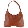 Alyssa Women's Synthetic Leather Shoulder Handbag and Matching Clutch/Wallet Set, Brown - 3 of 4
