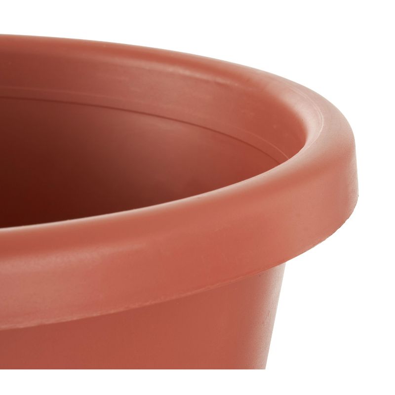 The HC Companies LIA20000E35 20 Inch Indoor/Outdoor Classic Plastic Flower Pot Container Garden Planter with Molded Rim & Drainage Holes, Terra Cotta, 5 of 7
