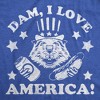 Mens Funny T Shirts Dam I Love America Sarcastic Beaver Graphic Novelty Fourth Of July Tee For Men - Crazy Dog Men's T Shirt - 2 of 4