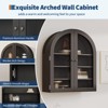 Arched Medicine Cabinet, Bathroom Wall Mounted Cabinet Over Toilet Storage Organizer - 4 of 4