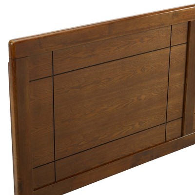 Archie Walnut Full Rubberwood Mid-Century Modern Headboard