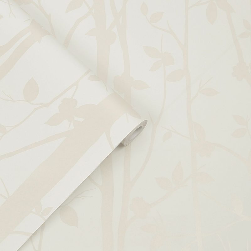 Laura Ashley Cottonwood Pearlescent White Wallpaper, 3 of 6