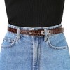 Allegra K Women's Skinny Cute Animal Printed Pants Dress Thin Faux Leather Waist Belts - 4 of 4