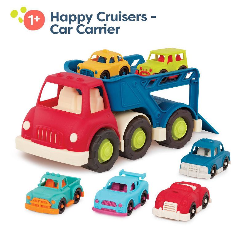 B. toys - Car Carrier Truck &#38; 6 Cars - Happy Cruisers, 4 of 9