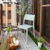 2pk La Vie Stackable Patio Armless Chairs - Lagoon - 3 of 4