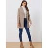 INSPIRE CHIC Women's Casual Shawl Collar Single Breasted Belted Overcoat - 3 of 4