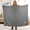 Personalization Mall All About Me Embroidered Initial Fleece Blanket, Grey, 60" x 80" - 2 of 4
