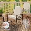 3-Piece Outdoor Rocking Bistro Set, Patio Wicker Conversation Set with Rocker Chairs, Thick Cushions and 2-Tier Coffee Table for Porch, Garden, Beige - 4 of 4