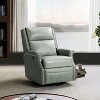 Favonius Wooden Upholstery Genuine Leather Swivel Rocker Recliner with Nailhead Trim for Bedroom and Living Room| ART OF LIVING DESIGNS - 2 of 4