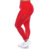 Plus Size High-Waist Mesh Fitness Leggings - White Mark - 2 of 4