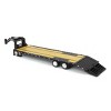 Greenlight Collectibles 1/64 Gooseneck Trailer Black with Red and White Conspicuity Stripes 30390 - 4 of 4