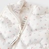 Toddler Girls' Calico Floral Quilted Puffer Vest - Cat & Jack™ Cream - 3 of 4