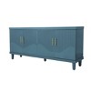 ORRD 70.07" Large Blue 4-Door Storage Cabinet, Heavy-Duty Cabinet with Adjustable Shelves for Living Room, Kitchen & Bedroom - 4 of 4