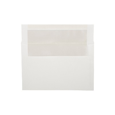 JAM Paper A9 Foil Lined Invitation Envelopes 5.75 x 8.75 White w/Ivory Foil 532412546