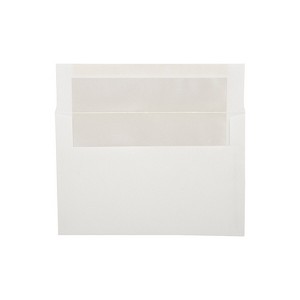JAM Paper A9 Foil Lined Invitation Envelopes 5.75 x 8.75 White w/Ivory Foil 532412546 - 1 of 4