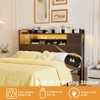 Aheaplus Storage Headboard with Led Lights & Charging Station - 4 of 4